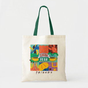 FRIENDS™   Levendige beelden met centrale perk Tote Bag