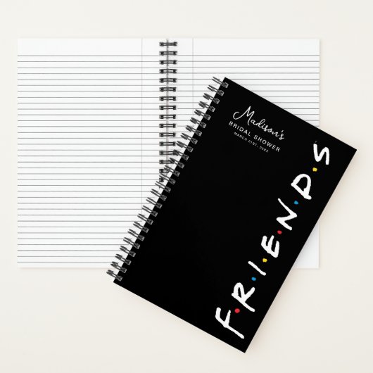 FRIENDS™ Logo | Huwelijks- Bruidsshower Cadeautje Notitieboek (Binnen)