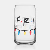 FRIENDS™ | Logo met kerstlampjes Blikvorm Glas (Voorkant)