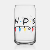 FRIENDS™ | Logo met kerstlampjes Blikvorm Glas (Achterkant)