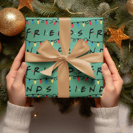 FRIENDS™ | Logo met kerstlampjes Cadeaupapier