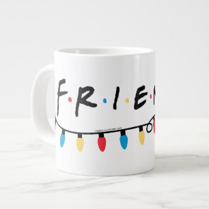 FRIENDS™ Logo met kerstlampjes Extra Grote Beker