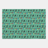 FRIENDS™ | Logo met kerstlampjes Inpakpapier Vel (Voorkant)