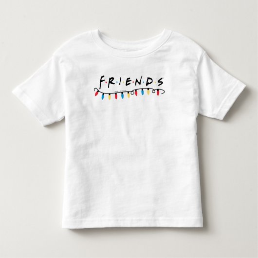 FRIENDS™ | Logo met kerstlampjes Kinder Shirts (Voorkant)
