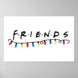 FRIENDS™ | Logo met kerstlampjes Poster