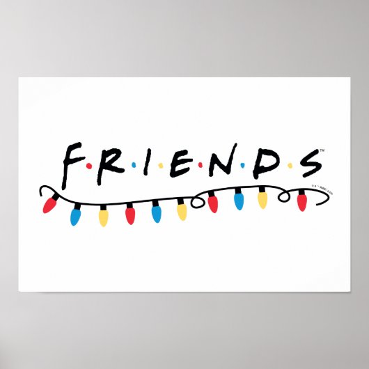 FRIENDS™ | Logo met kerstlampjes Poster (Voorkant)