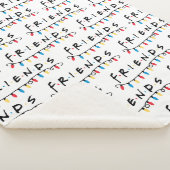 FRIENDS™ | Logo met kerstlampjes Sherpa Deken (3/4)