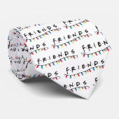 FRIENDS™ | Logo met kerstlampjes Stropdas (Opgerold)