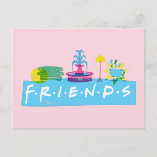 FRIENDS™   Logo met pictogrammen Briefkaart