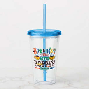 FRIENDS™ Maar Eerst Koffie Levendig Grafisch Acryl Drinkbeker