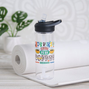FRIENDS™ Maar Eerst Koffie Levendig Grafisch Waterfles