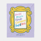 FRIENDS™ Namen in Peephole Fleece Deken (Voorkant)