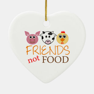 Friends Not Food Keramisch Ornament