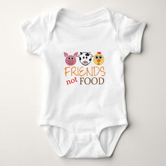 Friends Not Food Organic Romper (Voorkant)