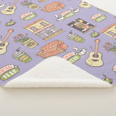 FRIENDS™ | Paars Iconenpatroon Sherpa Deken (3/4)
