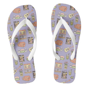 FRIENDS™   Paars Iconenpatroon Teenslippers