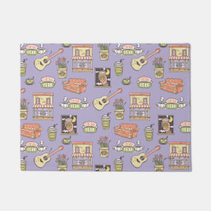 FRIENDS™   Paars Pictogrampatroon Deurmat