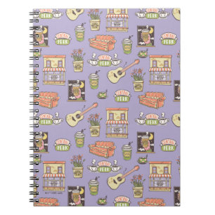 FRIENDS™ Paars Pictogrampatroon Notitieboek