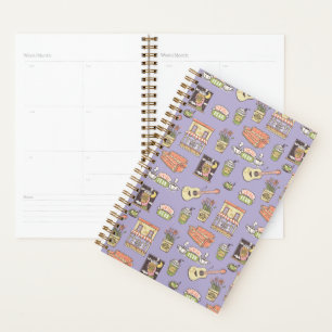 FRIENDS™ Paars Pictogrampatroon Planner