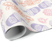 FRIENDS™ | Pastel Central Perk Pattern Cadeaupapier (Rol Hoek)