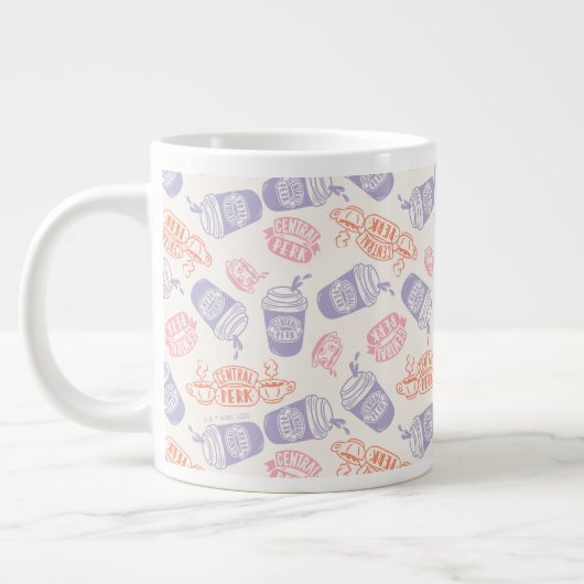 FRIENDS™ | Pastel Central Perk Pattern Extra Grote Beker (Links)