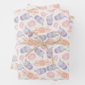 FRIENDS™ | Pastel Central Perk Pattern Inpakpapier Vel (In situ)