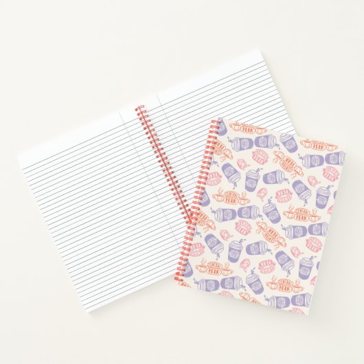 FRIENDS™ | Pastel Central Perk Pattern Notitieboek (Binnen)