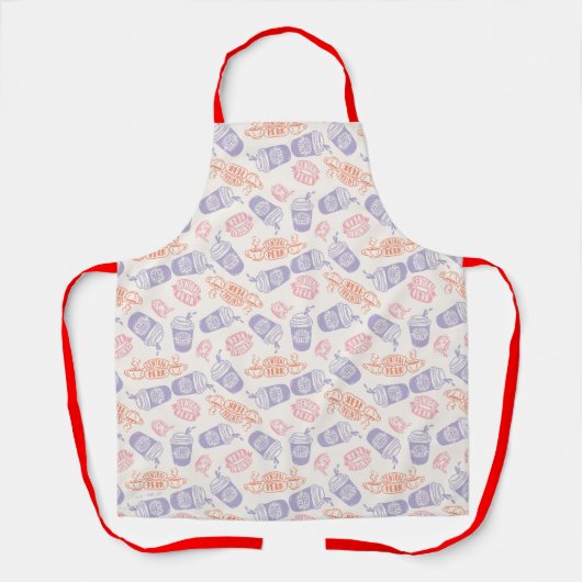 FRIENDS™ | Pastel Central Perk Pattern Schort (Voorkant)