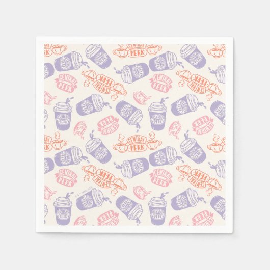 FRIENDS™ | Pastel Central Perk Pattern Servet (Voorkant)