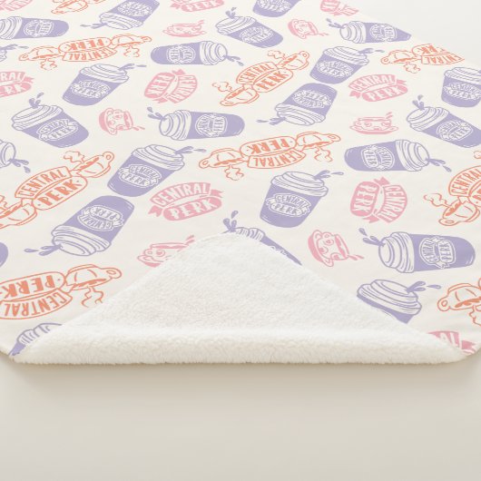 FRIENDS™ | Pastel Central Perk Pattern Sherpa Deken (3/4)