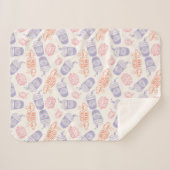 FRIENDS™ | Pastel Central Perk Pattern Sherpa Deken (Voorkant (horizontaal))