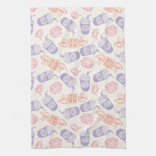 FRIENDS™ | Pastel Central Perk Pattern Theedoek (Verticaal)