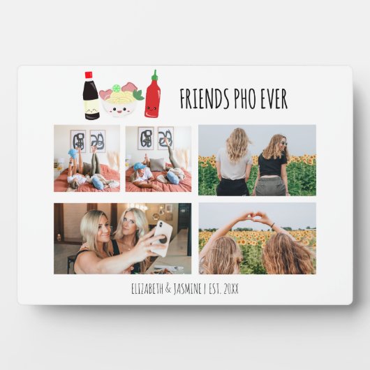 Friends Pho Ever Kawaii Photo Collage Custom Fotoplaat (voorkant)