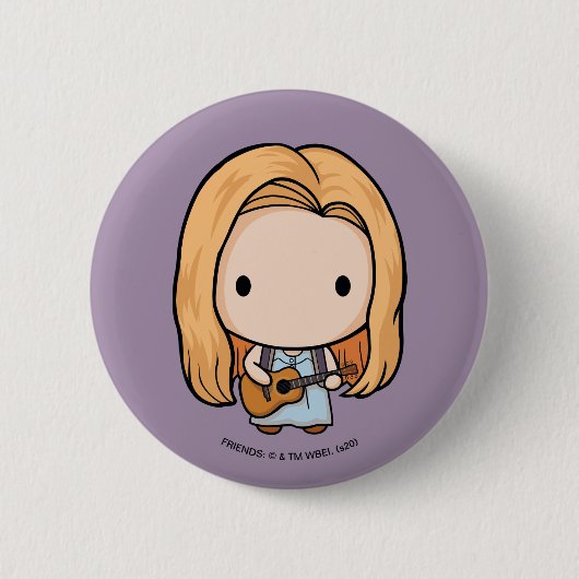 FRIENDS™ | Phoebe Chibi Ronde Button 5,7 Cm (Voorkant)