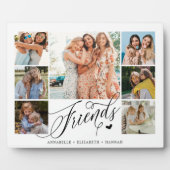 Friends Photo Collage Typography Keepomwille Fotoplaat (Voorkant)