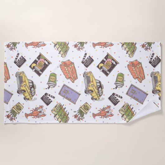 FRIENDS™ | Pictogrampatroon Polka Dot Strandlaken (Voorkant)