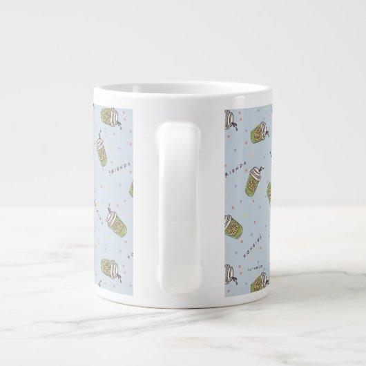 FRIENDS™ | Polka Dot Central Perk Pattern Extra Grote Beker (Achterkant)