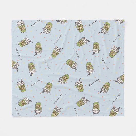 FRIENDS™ | Polka Dot Central Perk Pattern Fleece Deken (Voorkant (Horizontaal))