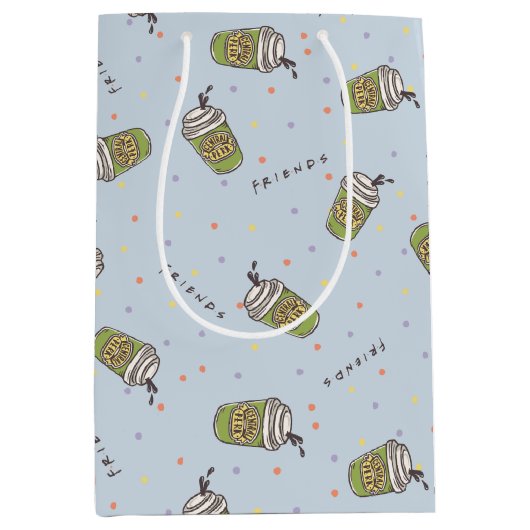 FRIENDS™ | Polka Dot Central Perk Pattern Medium Cadeauzakje (Voorkant)