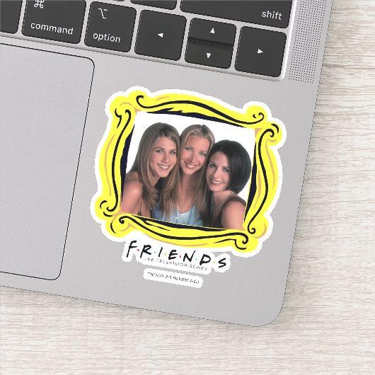 FRIENDS™ | Rachel, Phoebe en Monica Sticker (Detail)