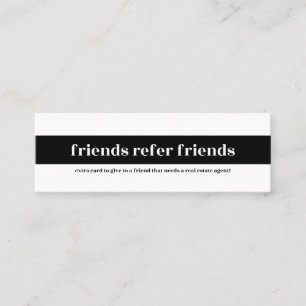 "Friends Refer Friends"-minikaart Mini Visitekaartje
