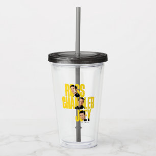 FRIENDS™ Ross, Chandler en Joey Acryl Drinkbeker
