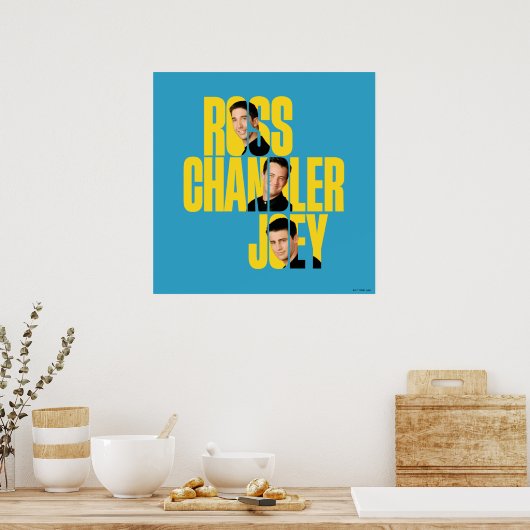 FRIENDS™ | Ross, Chandler en Joey Poster (Keuken)