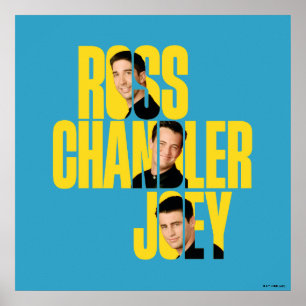 FRIENDS™   Ross, Chandler en Joey Poster