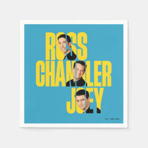 FRIENDS™   Ross, Chandler en Joey Servet