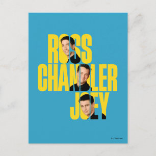 FRIENDS™   Ross, Chandler & Joey Briefkaart