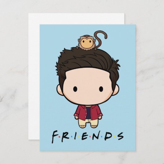 FRIENDS™ | Ross Chibi Uitnodiging Briefkaart (Voorkant / Achterkant)