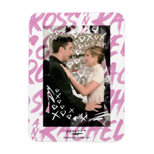FRIENDS™   Ross en Rachel Doodled Hearts Magneet