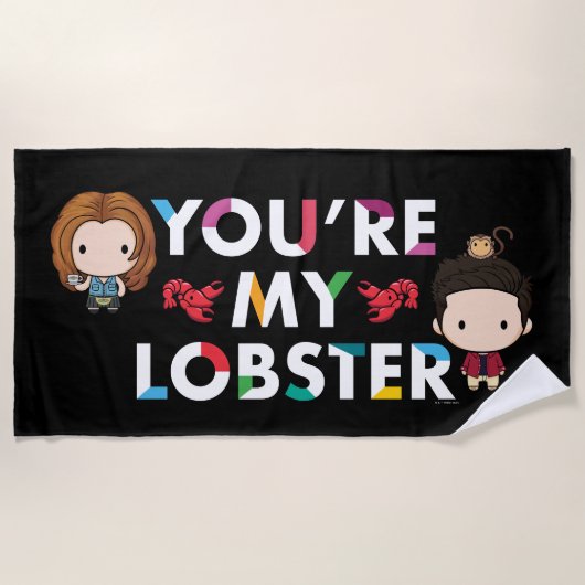 FRIENDS™ | Ross & Rachel Lobster Chibi Strandlaken (Voorkant)