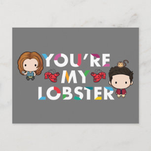 FRIENDS™   Ross & Rachel Lobster Chibi Uitnodiging Briefkaart